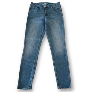 Old Navy Blue Denim Jeans Super Skinny Medium Wash High Rise Size 10 Tall